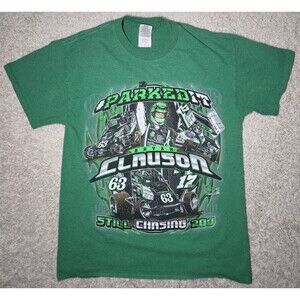 Bryan Clauson #63 USAC Sprint Car Indiana Double Green T-Shirt Men’s Medium